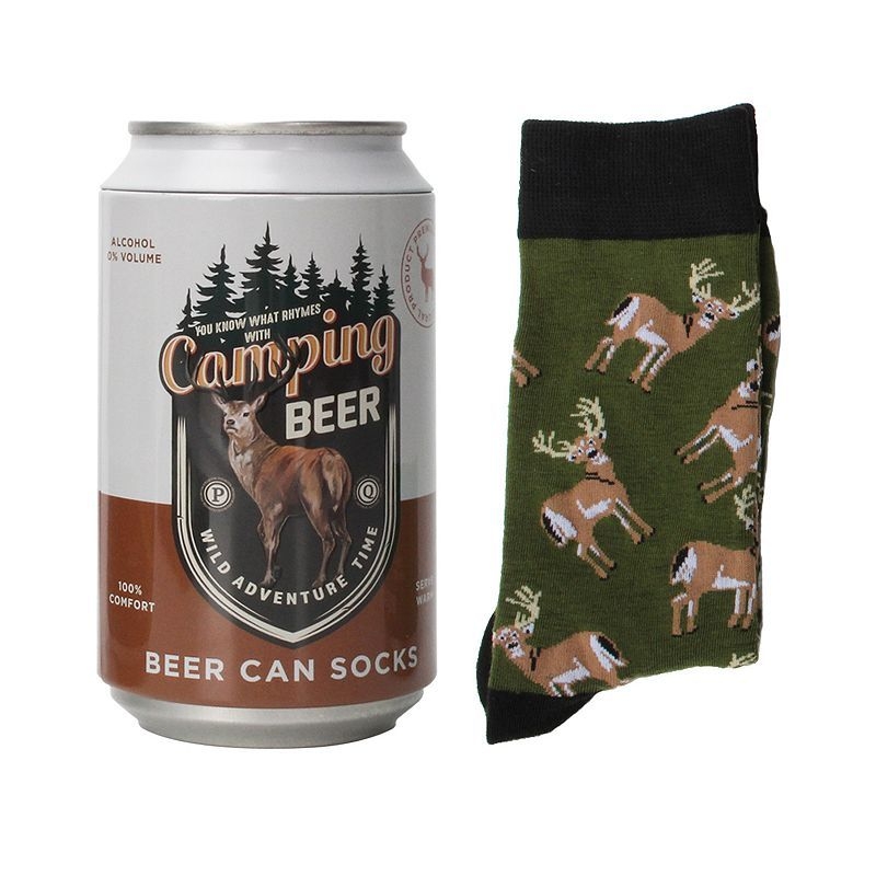Custom empty cola beer shape socks stash tin cans with removable lids